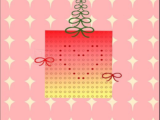 草莓方块｜苹果方块圣诞图案设计