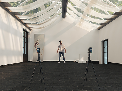 产品拍摄场景搭建设计-现代舞者室内训练素材