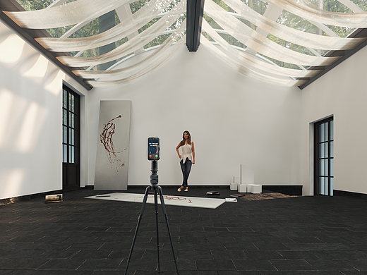 产品拍摄场景搭建设计-现代舞者室内训练素材