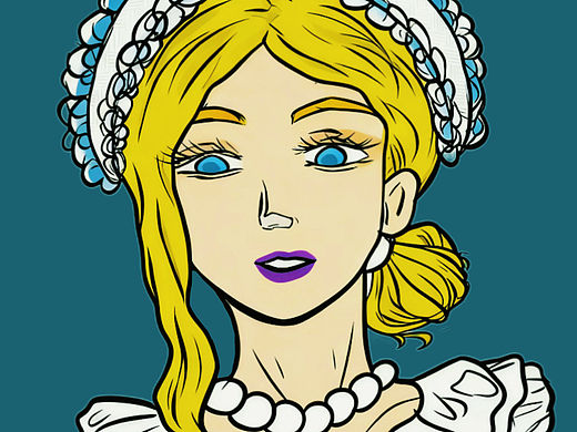 美式漫画｜上半身插画｜平涂