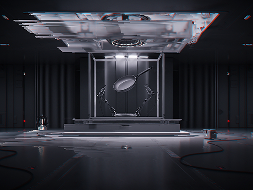 C4D新工艺不粘锅厨具三维产品CG动画制作案例