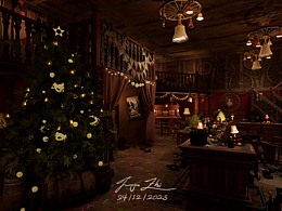 西部酒吧写实场景地编练习