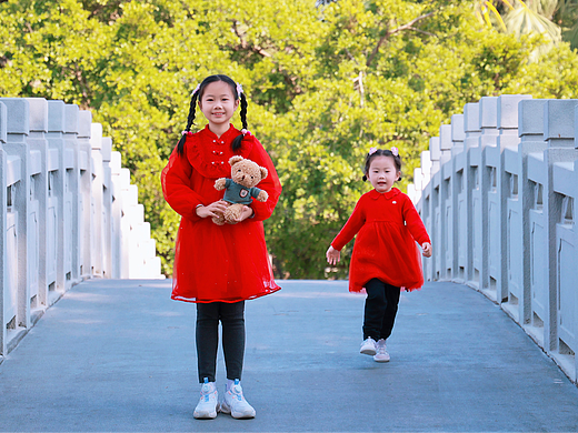 深圳四海公园姐姐和妹妹 儿童生日写真