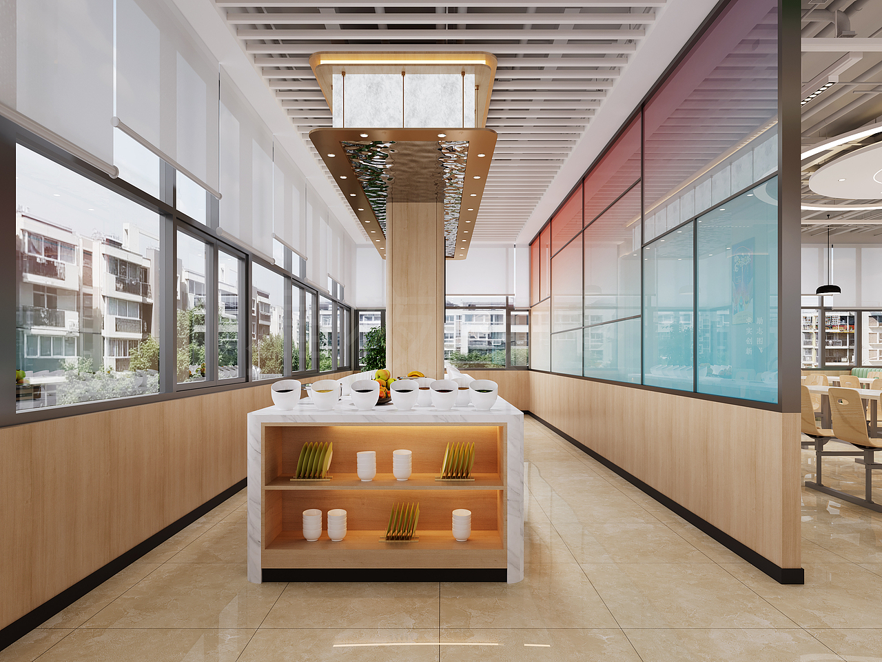 食光里的美学——食堂效果图（图ZNDAwNjk0NjUy） - 其他空间 - 站酷设计师设计源源原创素材 - 站酷ZCOOL