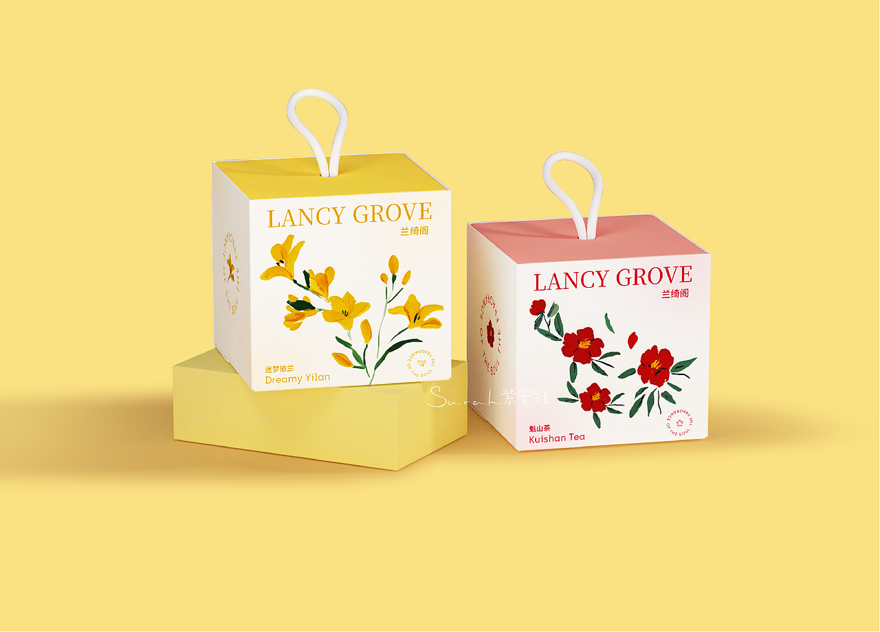 《LANCY GROVE 依兰与山茶香薰》包装设计（图ZNDAwNzAzNzI4） - 包装 - 站酷设计师紫安钰原创素材 - 站酷ZCOOL