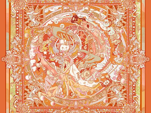 印象丝巾设计（个人主页-ZNzI5NjY4NzY=） - 艺术插画 - 站酷设计师露露甜茶原创素材 - 站酷ZCOOL