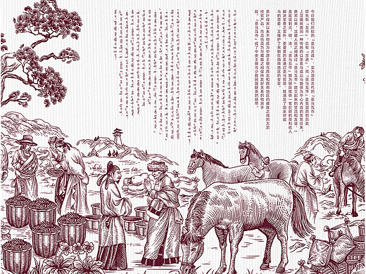 茶马互市长卷图