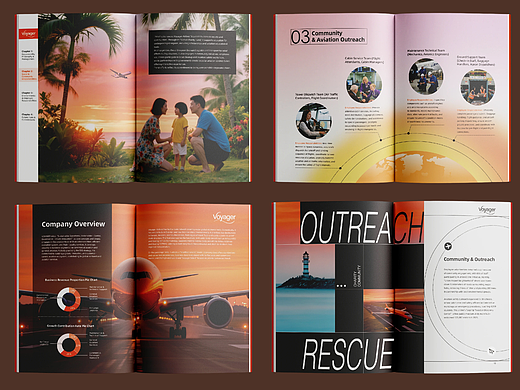 ©️橙黑航空画册| 用「科技感 + 人文」拿捏企业视觉