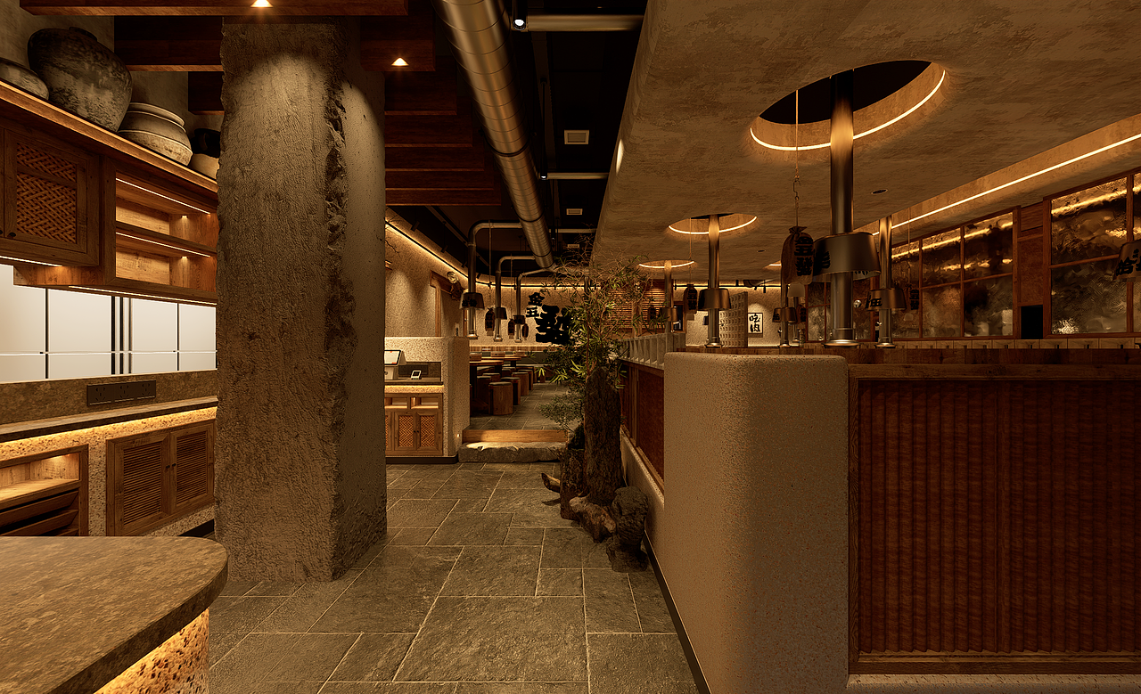 金五發烤肉店（图ZNDAwNzA4MDAw） - 酒店餐饮设计 - 站酷设计师钟华设计原创素材 - 站酷ZCOOL