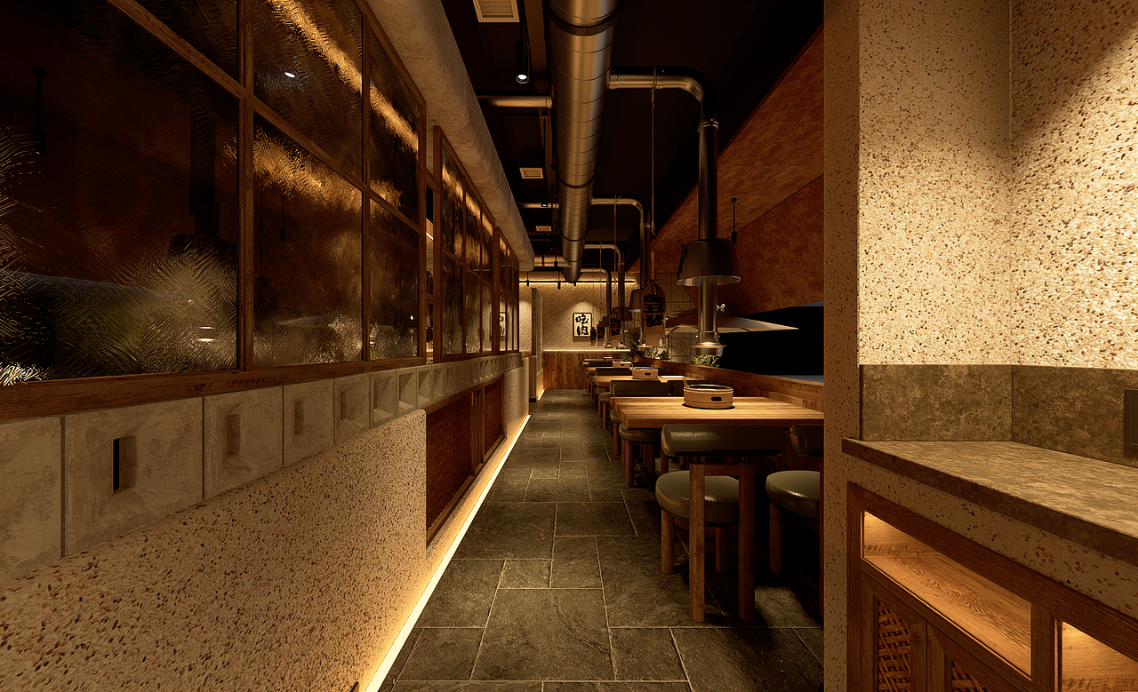 金五發烤肉店（图ZNDAwNzA4MDEy） - 酒店餐饮设计 - 站酷设计师钟华设计原创素材 - 站酷ZCOOL