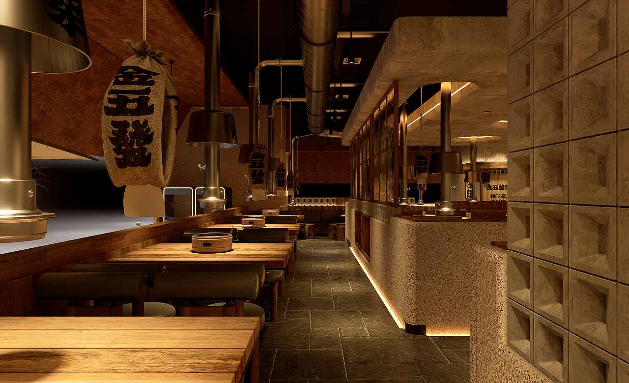 金五發烤肉店（图ZNDAwNzA4MDQ0） - 酒店餐饮设计 - 站酷设计师钟华设计原创素材 - 站酷ZCOOL