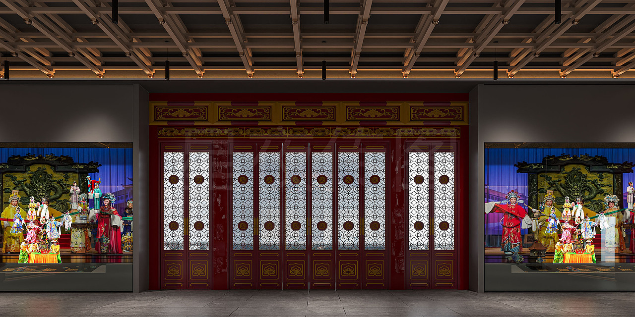 安徽戏剧大剧院前厅展示（图ZNDAwNzExNzAw） - 商业空间设计 - 站酷设计师Z566118354原创素材 - 站酷ZCOOL