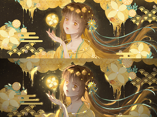 国风十二色拟人——藤黄