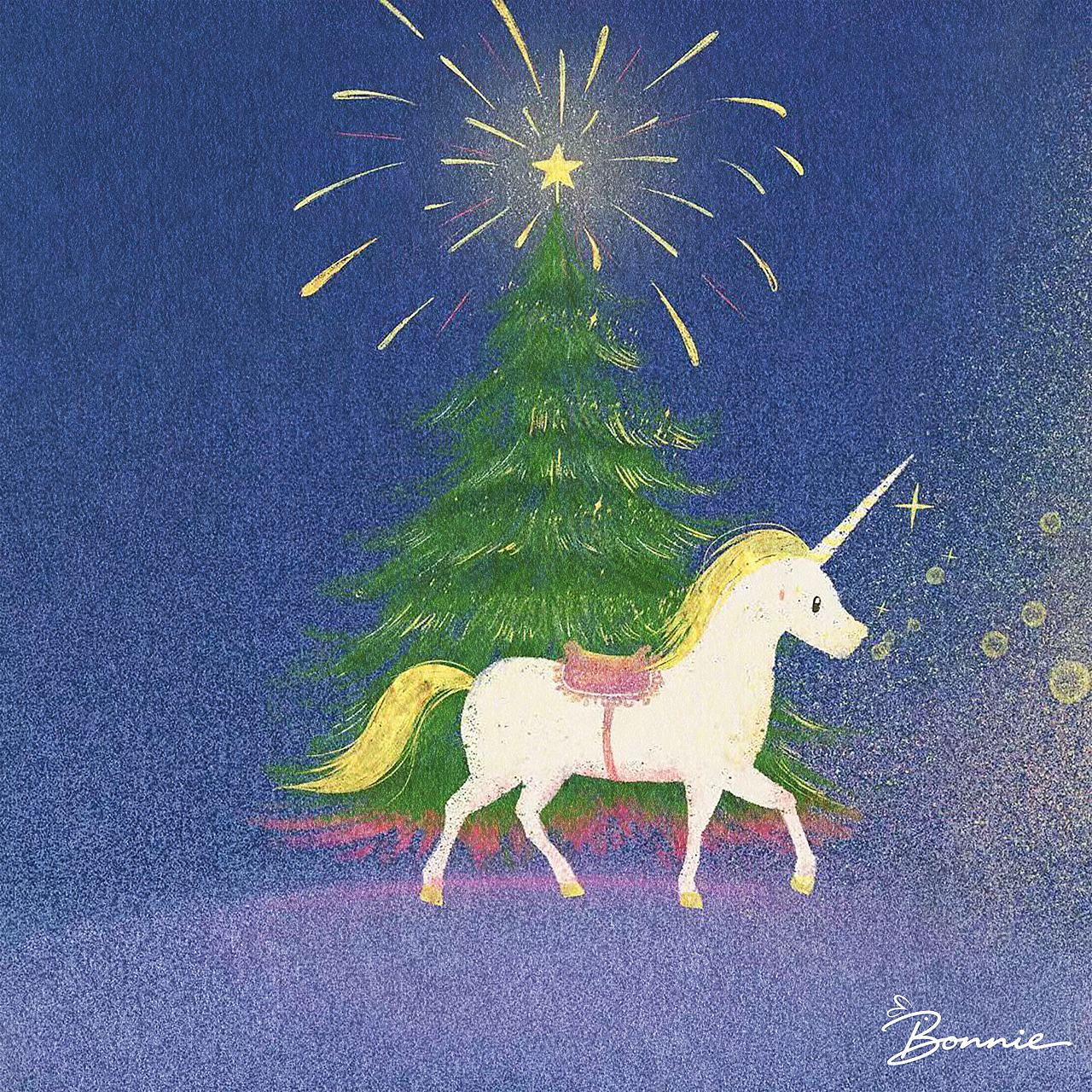 我的圣诞小马（图ZNDAwNzMxODk2） - 艺术插画 - 站酷设计师Bonnie小屋原创素材 - 站酷ZCOOL