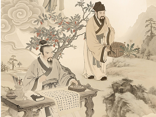 商业插画|武义县中医院墙画