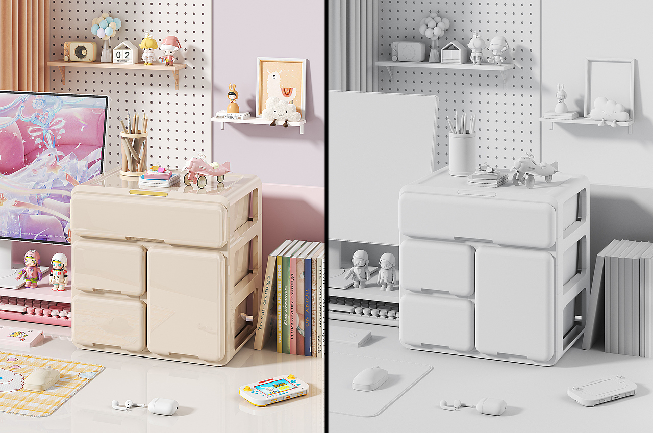 2025年终 电商收纳类目渲染作品（图ZNDAwNzQ1MjU2） - 产品 - 站酷设计师俊越设计原创素材 - 站酷ZCOOL