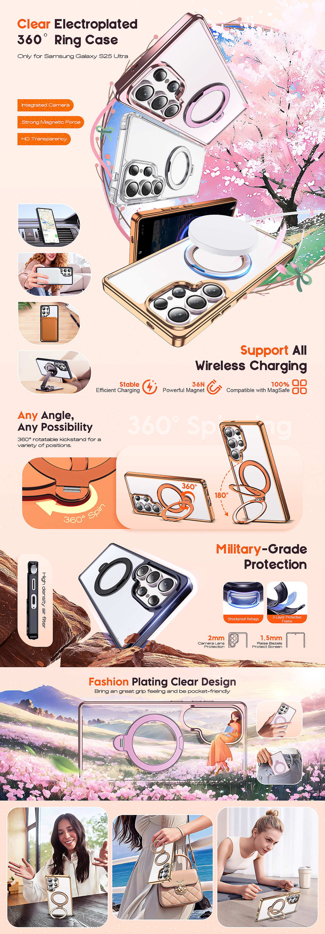 亚马逊 电镀支架手机壳 渲染图（图ZNDAwNzQ1OTUy） - 产品 - 站酷设计师若只是擦肩原创素材 - 站酷ZCOOL