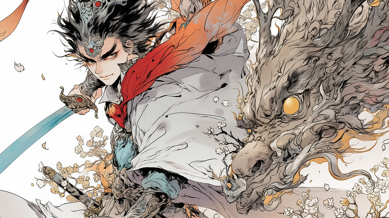 武侠（图ZNDAwNzU5MjA0） - 艺术插画 - 站酷设计师蓝色小鸟原创素材 - 站酷ZCOOL