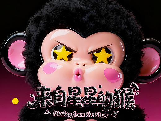 來自星星的猴仔（個人主頁-ZNzI5NzI1MDQ=） - AI作品 - 站酷設計師YuanDian_原創(chuàng)素材 - 站酷ZCOOL