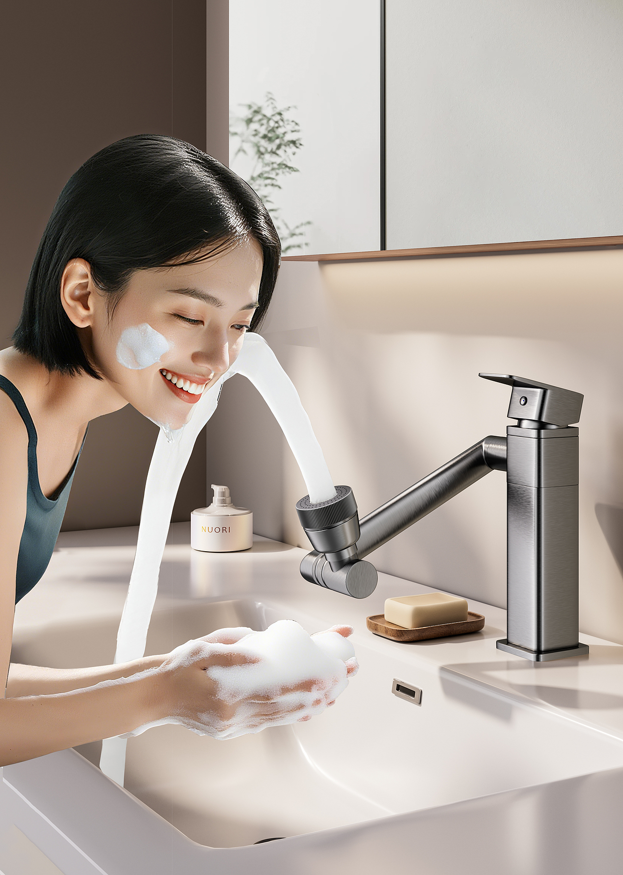 卫浴水龙头渲染（图ZNDAwNzY0MTI0） - 生活用品 - 站酷设计师光线追踪原创素材 - 站酷ZCOOL