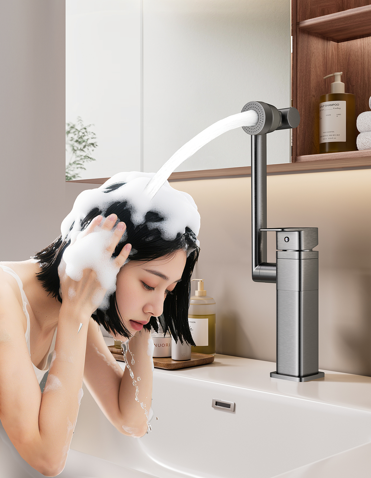 卫浴水龙头渲染（图ZNDAwNzY0MTE2） - 生活用品 - 站酷设计师光线追踪原创素材 - 站酷ZCOOL