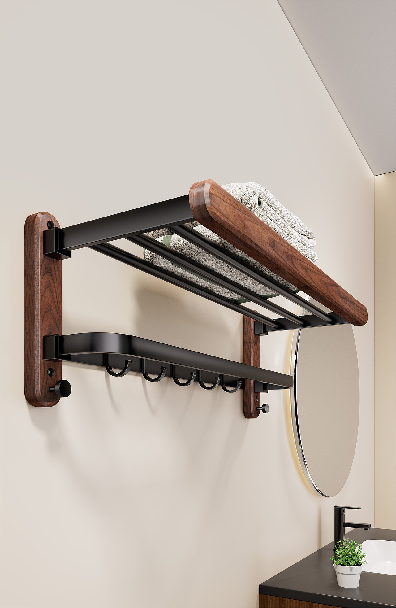 近一年的卫浴置物架渲染（图ZNDAwNzY1MTE2） - 产品 - 站酷设计师光线追踪原创素材 - 站酷ZCOOL