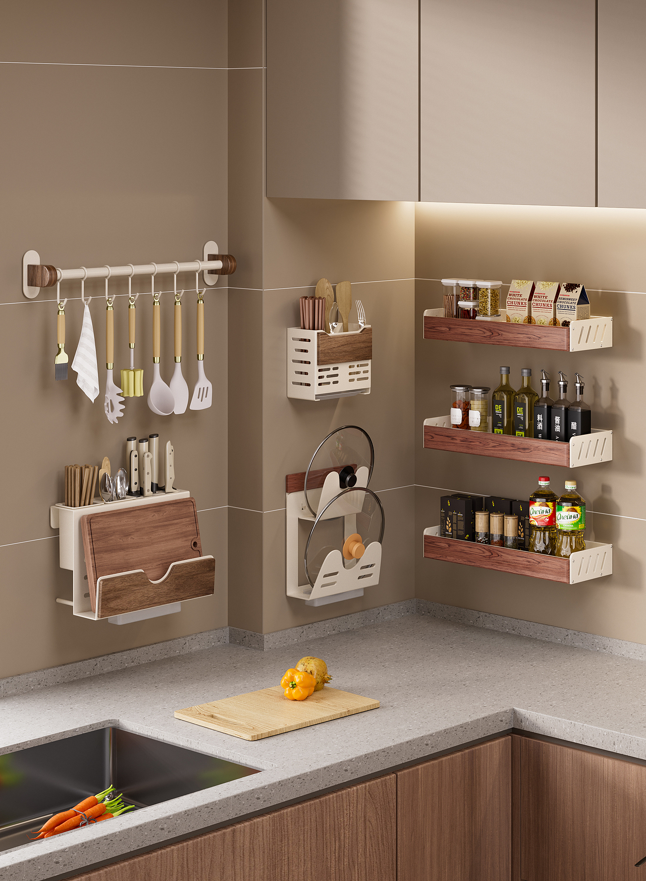 近一年的卫浴置物架渲染（图ZNDAwNzY1MDIw） - 产品 - 站酷设计师光线追踪原创素材 - 站酷ZCOOL