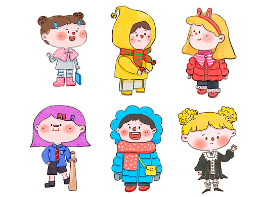 一組Q版小人～（個人主頁-ZNzI5NzM0NzY=） - 兒童插畫 - 站酷設(shè)計師插畫師小貝原創(chuàng)素材 - 站酷ZCOOL