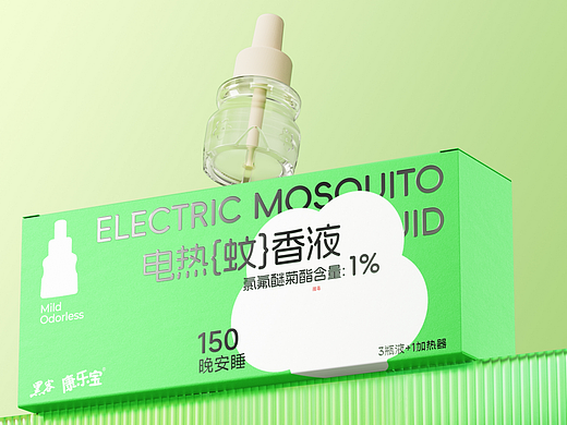 蓝剑电热蚊香液品牌包装设计