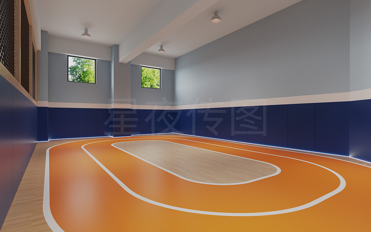 篮球场效果图（图ZNDAwNzg2NzYw） - 其他空间 - 站酷设计师设计雪雪子原创素材 - 站酷ZCOOL