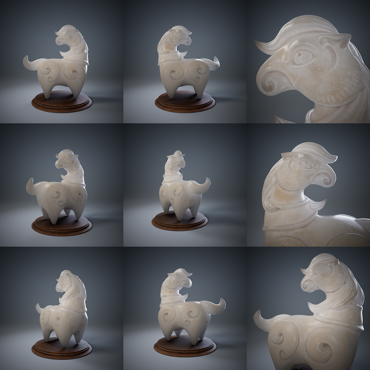 小马模型雕刻（图ZNDAwNzg4MTgw） - Other - 站酷设计师半山道人原创素材 - 站酷ZCOOL