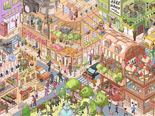 我的冬日小鎮(zhèn)（個(gè)人主頁(yè)-ZNzI5NzYwNTI=） - 商業(yè)插畫 - 站酷設(shè)計(jì)師畫畫的阿月原創(chuàng)素材 - 站酷ZCOOL