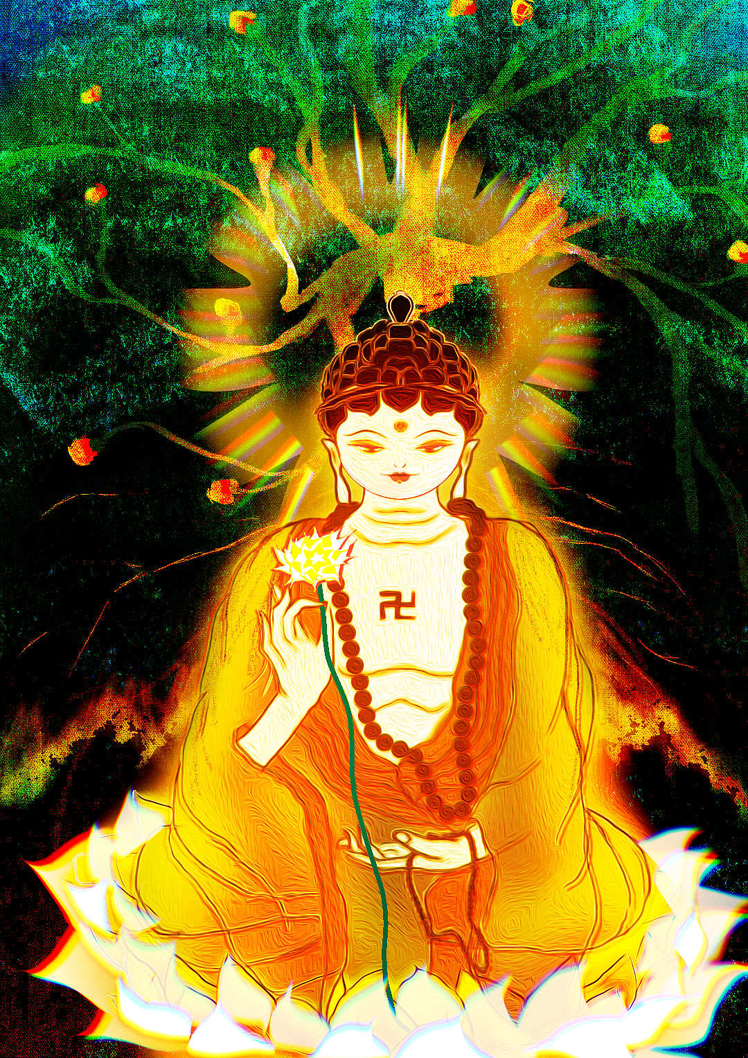 向外求皆是问题，向内求都是答案（图ZNDAwNzkyMzIw） - 艺术插画 - 站酷设计师玉霄神原创素材 - 站酷ZCOOL