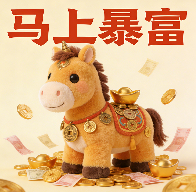 2026🐎，策马向春，万事长安（图ZNDAwODAwNDAw） - IP形象 - 站酷设计师核桃马里奥原创素材 - 站酷ZCOOL