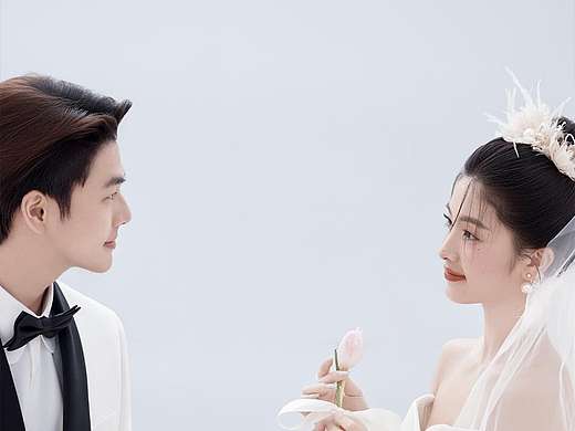 高级.白色背景主婚纱（室内）