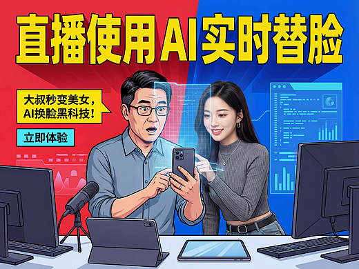 AI直播换脸已经免费了，很多人还不知道