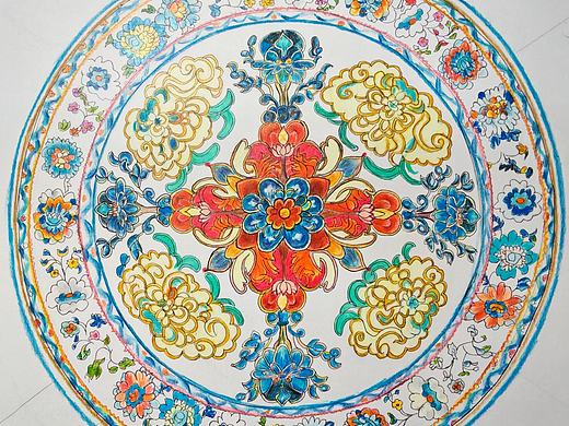 彩釉团花（个人主页-ZNzI5NzkxNzI=） - 艺术插画 - 站酷设计师昭裕寻途原创素材 - 站酷ZCOOL