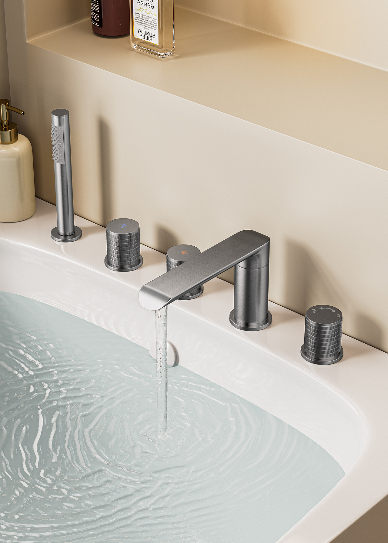 卫浴水龙头渲染（图ZNDAwODE2MDMy） - 生活用品 - 站酷设计师光线追踪原创素材 - 站酷ZCOOL