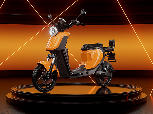 电动摩托的产品功能演示动画