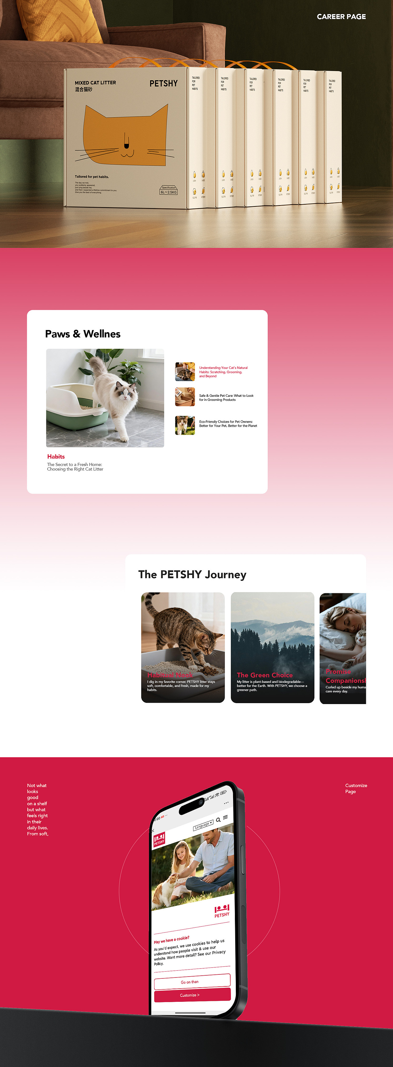 PETSHY 宠物猫砂独立站设计(图ZNDAwODQwNjI4) - 企业官网 - 站酷设计师古月Design原创素材 - 站酷ZCOOL