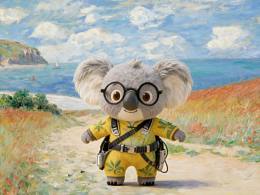 当考拉跳起海豚舞：油画里的夏日狂想！