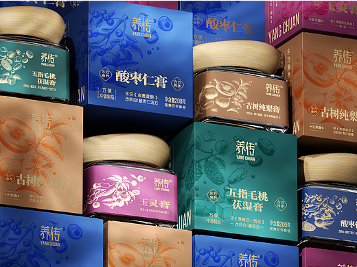 尚智×养传｜健康滋补轻养生膏方系列｜食品包装设计