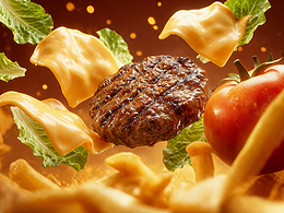 AI汉堡广告制作分享