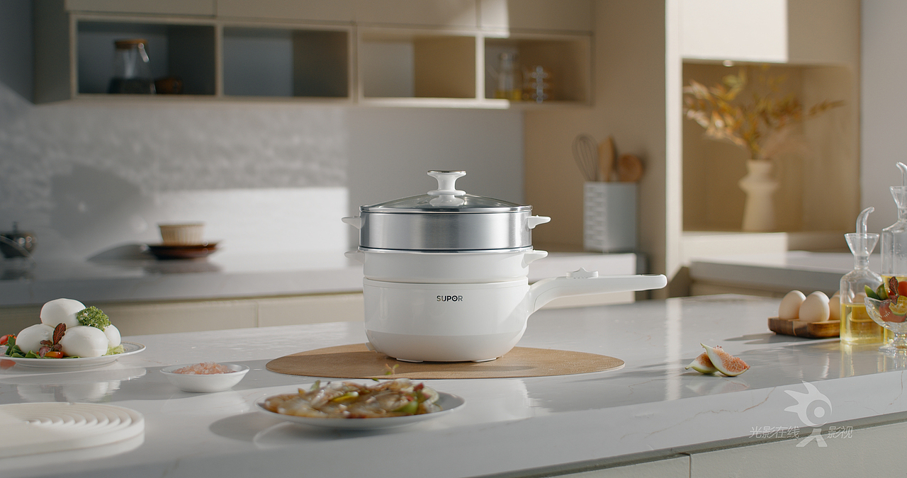 SUPOR苏泊尔电煮锅YK487A|电炒锅|电炖锅|电火锅|焖锅（图ZNDAwODU4MTcy） - 产品摄影 - 站酷设计师光影在线影视原创素材 - 站酷ZCOOL