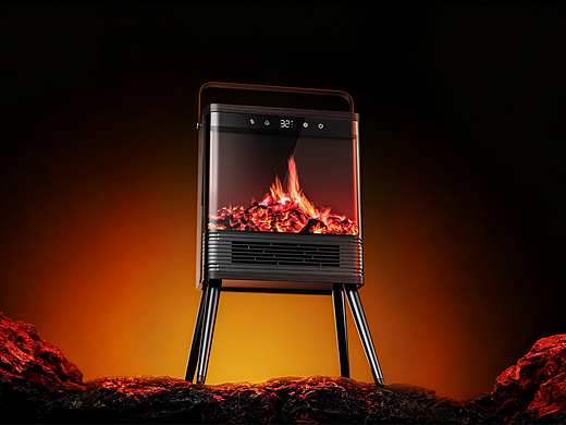 仿真火焰壁炉取暖器设计案例 | 三人一物