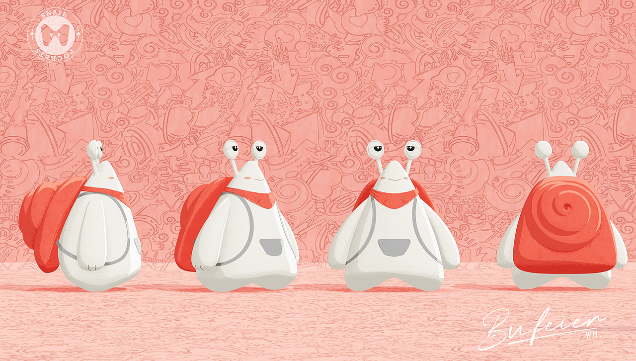 蜗牛口袋平台IP形象——小壳（图ZNDAwODYyNjI4） - IP形象 - 站酷设计师布feier原创素材 - 站酷ZCOOL