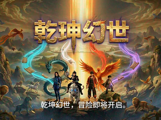 AI《乾坤幻世》动漫电影30秒预告片