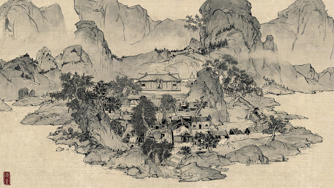 龙门岛（图ZNDAwODY4NjA4） - 概念设定 - 站酷设计师俊灵WJL原创素材 - 站酷ZCOOL