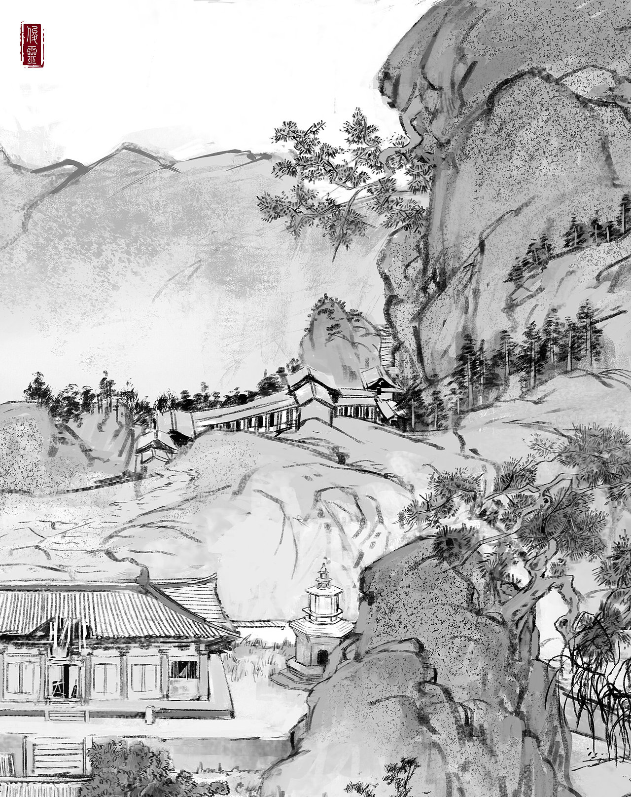 龙门岛（图ZNDAwODY4NjI0） - 概念设定 - 站酷设计师俊灵WJL原创素材 - 站酷ZCOOL