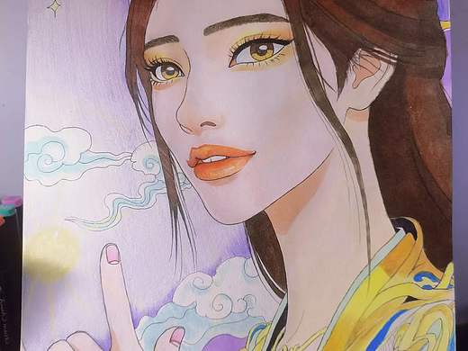 二创手绘《遮天》动漫瑶光圣女姚曦圣女